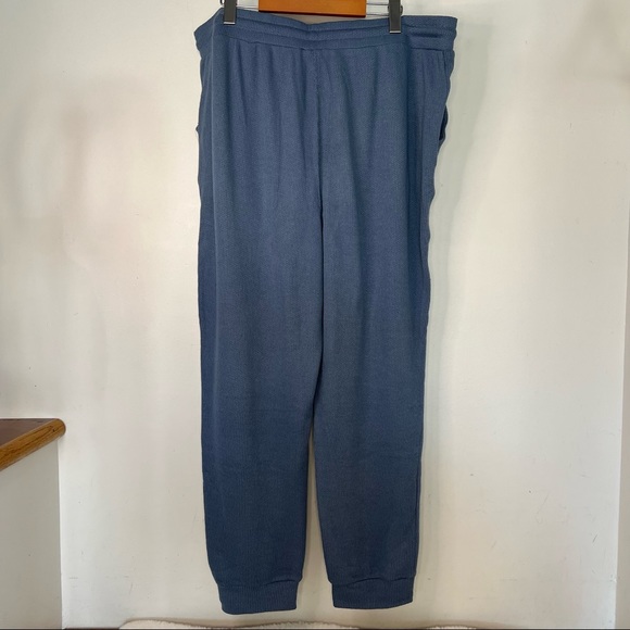 NEW Cable & Gauge Blue Waffle Knit Joggers Women’s Plus Size 2X OR 3X - Picture 9 of 10